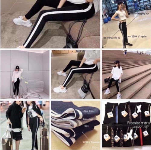 QUẦN LEGGING SỌC THÁI LAN